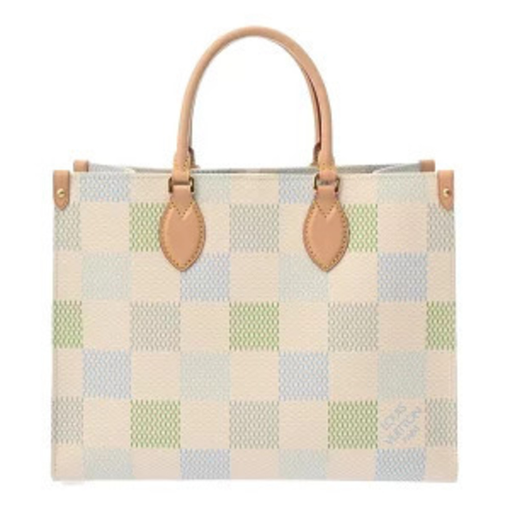 Louis Vuitton Damier Elicious OnTheGo Pistachio Canvas Tote Bag Gold